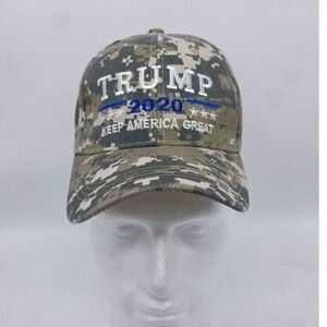 Donald Trump Camo Hats Mens OSFA Green Tan USA Keep America Great Dad Cap NEW